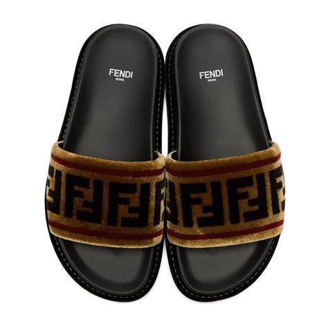 fendi multi color slides